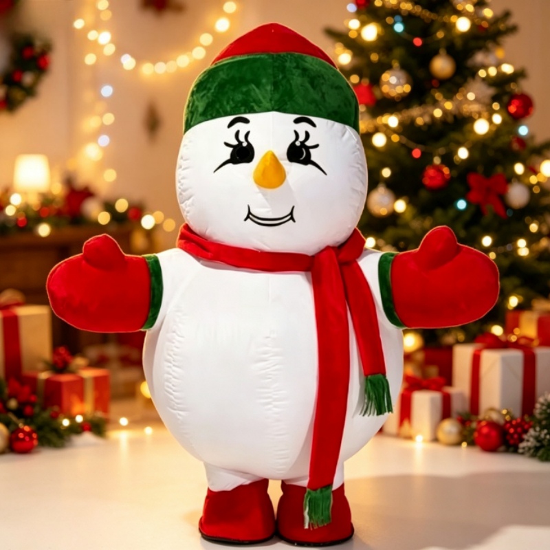 Aufblasbares Schneemann-Maskot – Costumes Bewertung und Preis