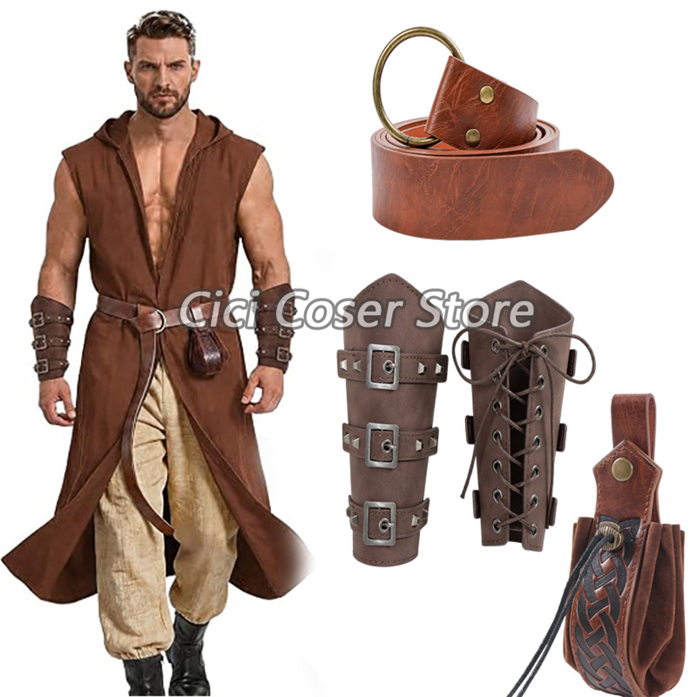 Mittelalterliches PU-Leder-Gür – Costumes Bewertung und Preis