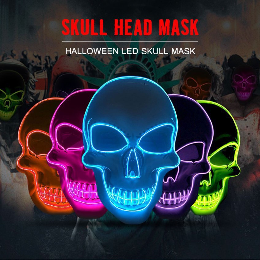 Halloween Horror Totenkopf-Mas – Led Purge Mask Halloween Bewertung und Preis